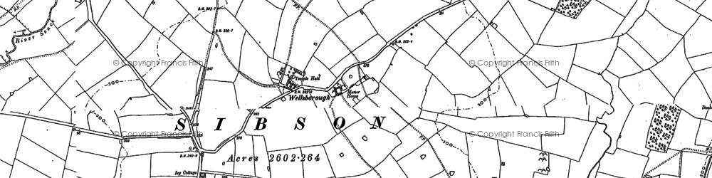 Old map of Botany Spinney in 1885