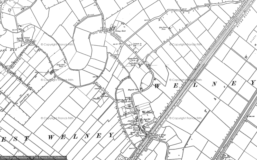 Old Map of Welney, 1900 - 1901 in 1900