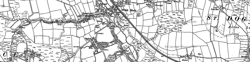 Old map of Ty-cant in 1887