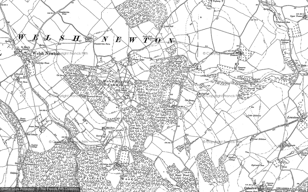 Old Map of Welsh Newton Common, 1887 - 1903 in 1887