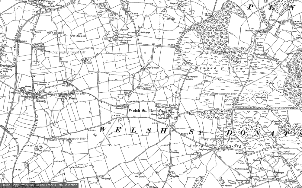 Old Map of Welsh St Donats, 1897 - 1898 in 1897
