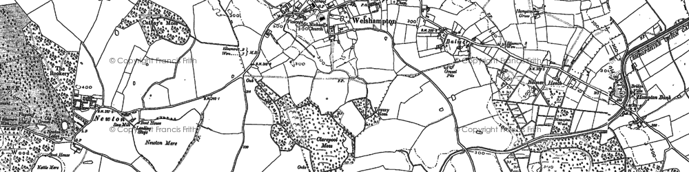Old map of Welshampton in 1874