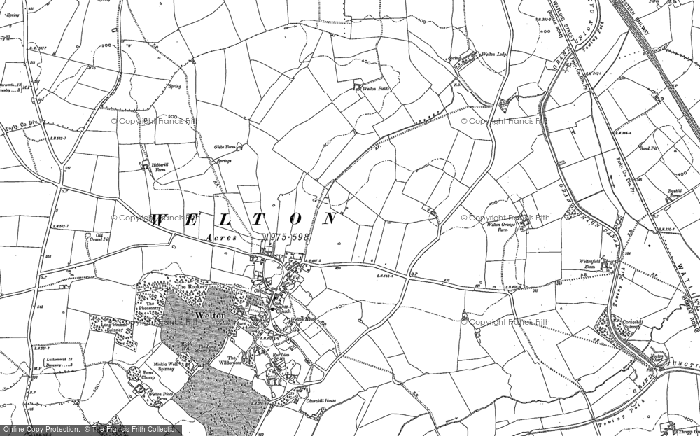 Old Map of Welton, 1884 in 1884