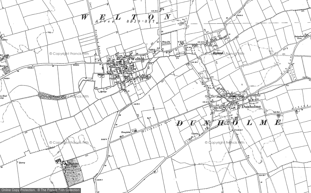 Old Map of Welton, 1885 - 1886 in 1885
