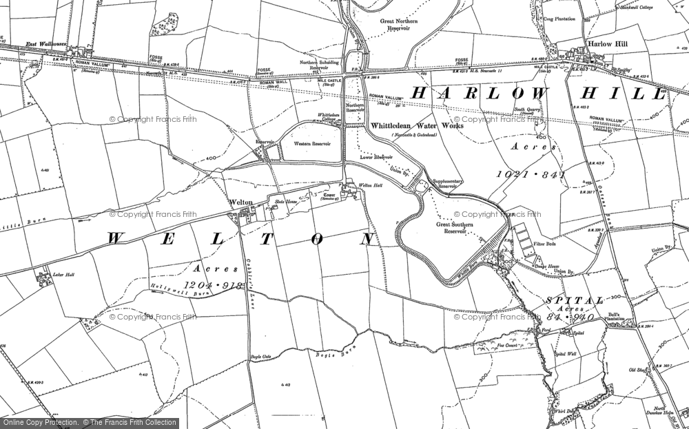 Old Map of Welton Hall, 1895 in 1895