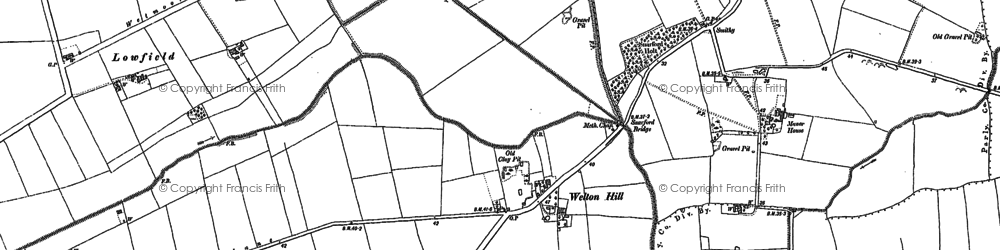 Old map of Welton Hill in 1884