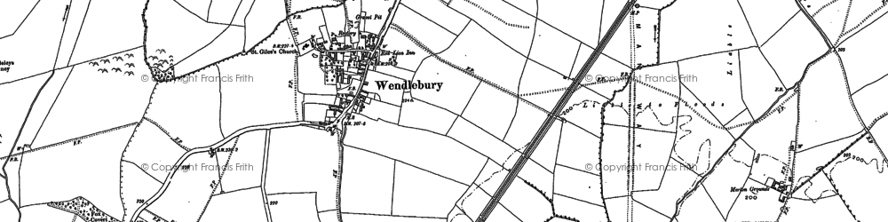 Old map of Langford Lane in 1898
