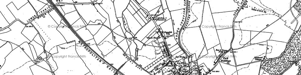 Old map of Wendover in 1898