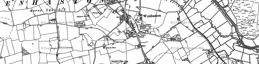 Old map of Wenhaston in 1883