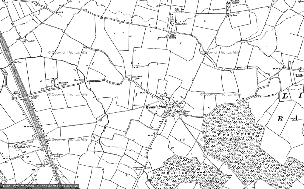 Old Map of Wennington, 1887 in 1887