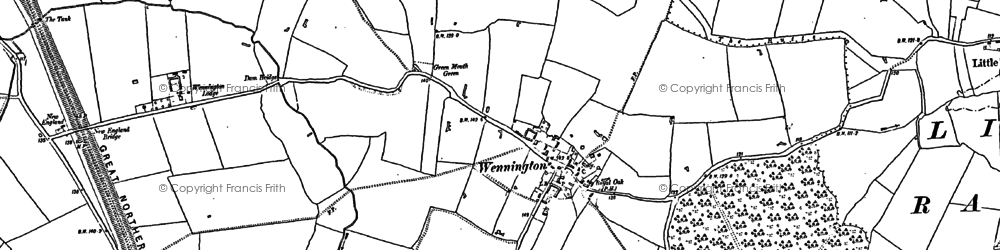 Old map of Wennington in 1887