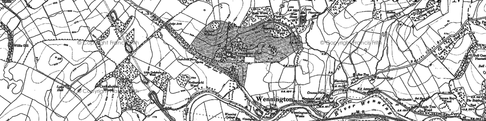 Old map of Wennington in 1910