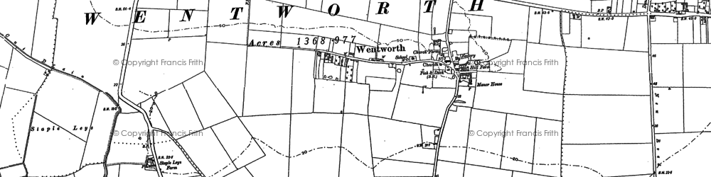 Old map of Wentworth in 1886