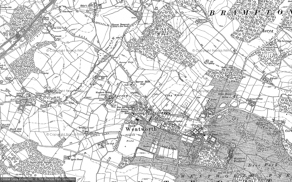 Old Map of Wentworth, 1890 - 1891 in 1890