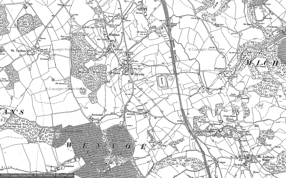 Old Map of Historic Map covering Burdonshill in 1898