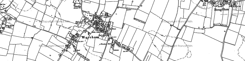 Old map of Wereham Row in 1884
