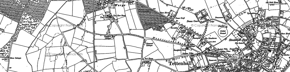 Old map of Wergs in 1883
