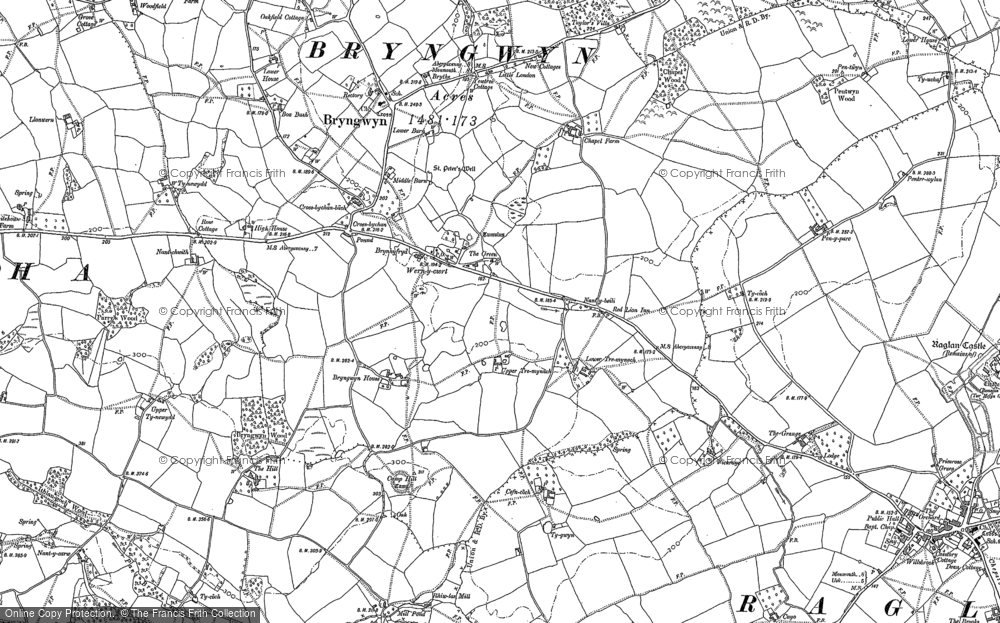 Old Map of Wern-y-cwrt, 1899 - 1900 in 1899