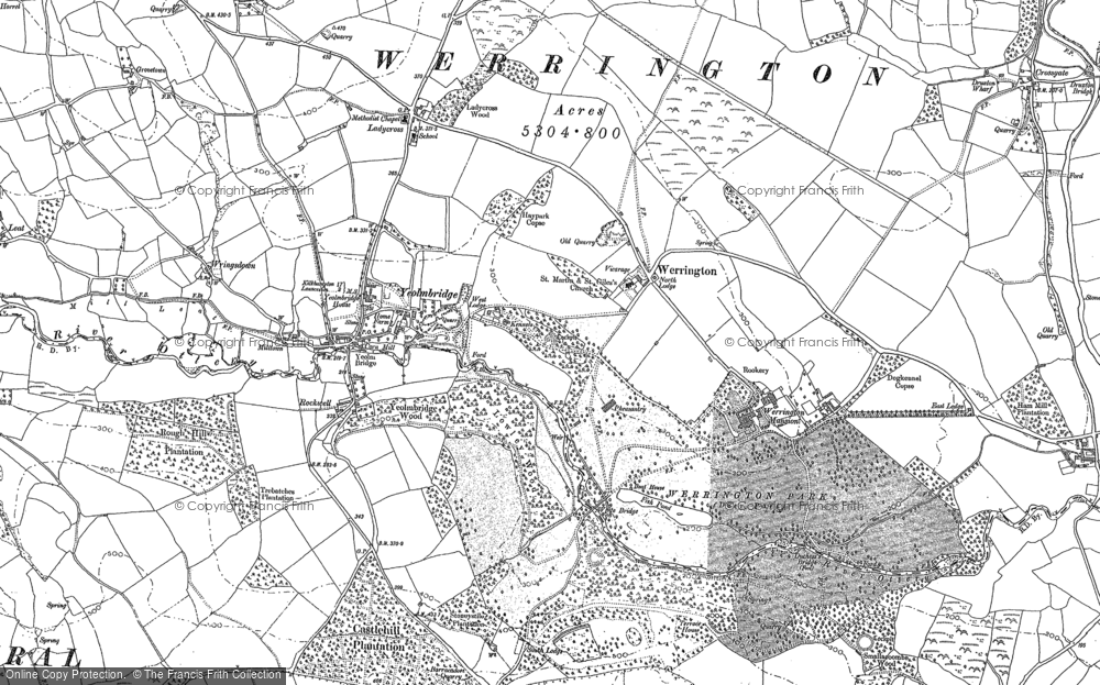 Old Map of Werrington, 1882 - 1905 in 1882