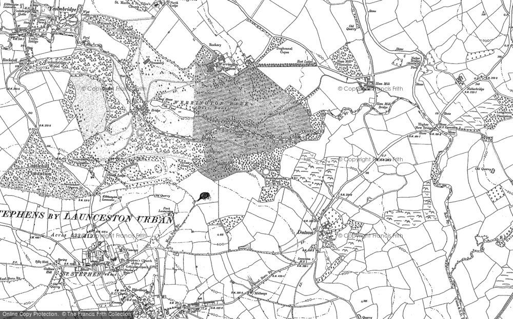Old Map of Werrington Park, 1882 - 1905 in 1882