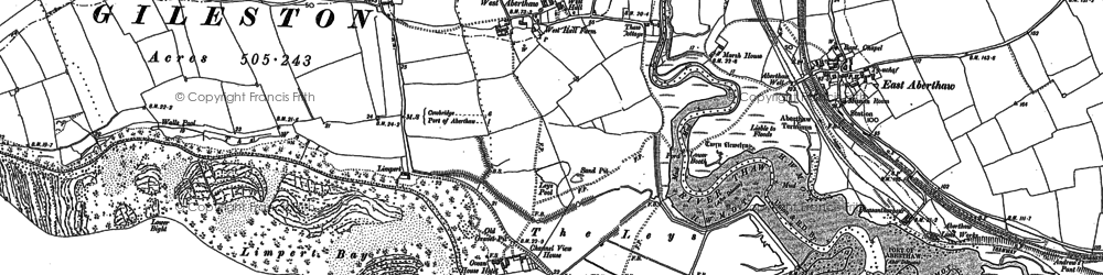 Old map of West Aberthaw in 1897