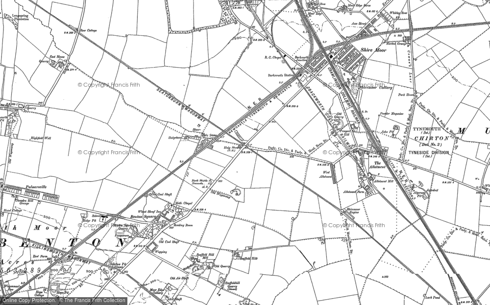 Old Map of West Allotment, 1895 in 1895