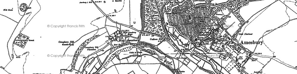 Old map of West Amesbury in 1889