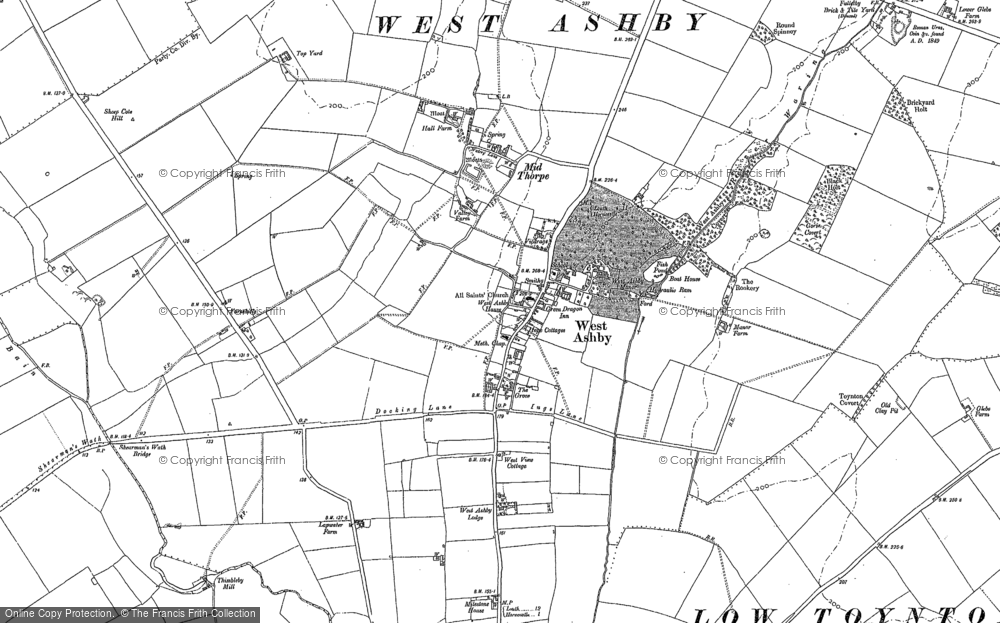 Old Map of West Ashby, 1887 in 1887