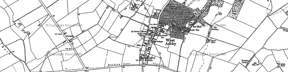 Old map of West Ashby in 1887