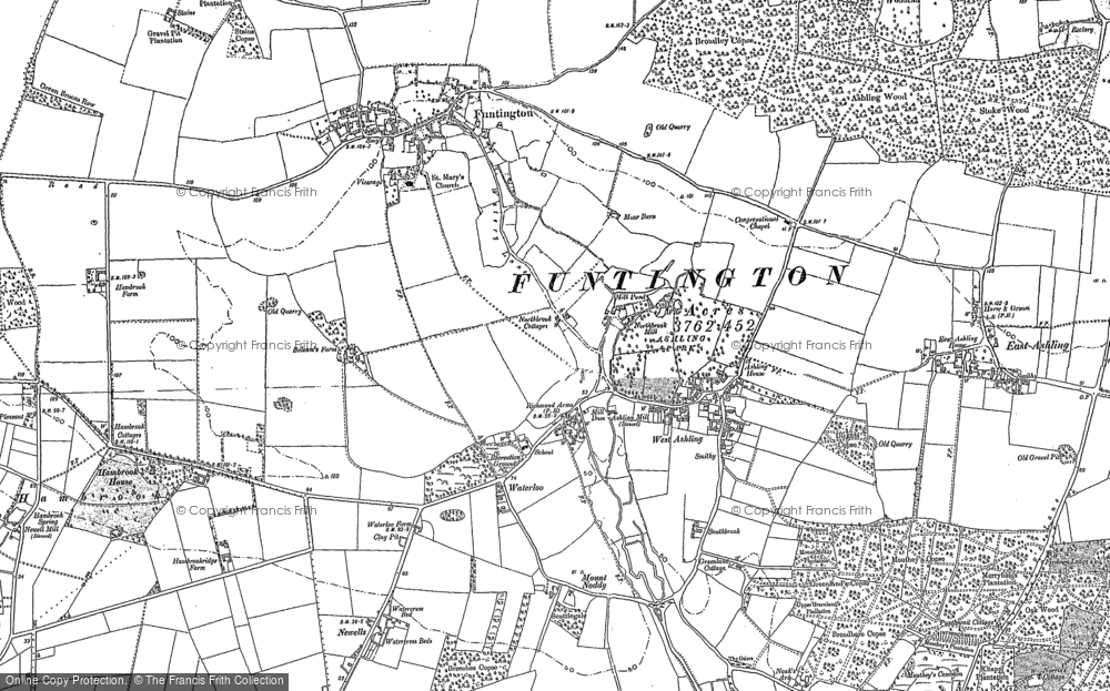 Old Map of West Ashling, 1874 - 1910 in 1874