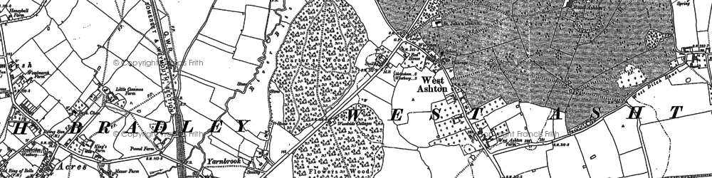 Old map of Biss Wood in 1899