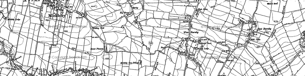 Old map of West Barnby in 1893