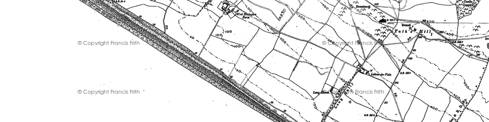 Old map of Limekiln Hill in 1901