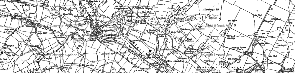 Old map of West Blackdene in 1895