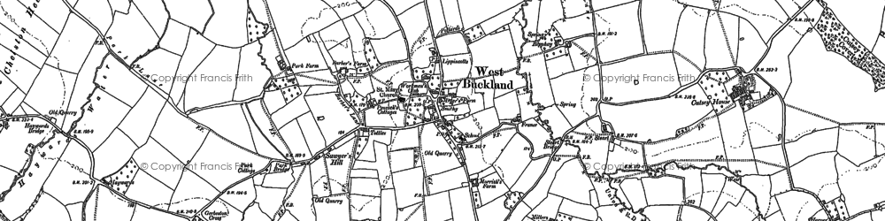 Old map of West Buckland in 1903