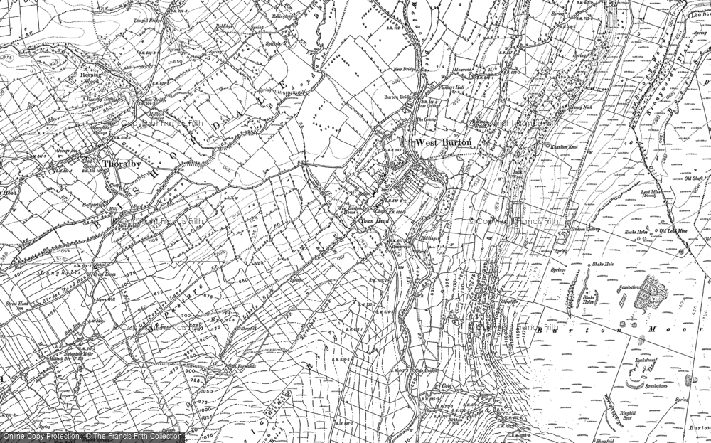 Old Map of Historic Map covering Burton Pasture in 1891