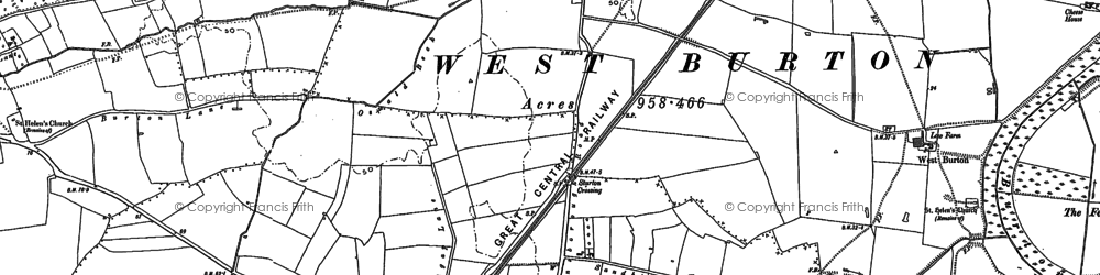 Old map of West Burton in 1898