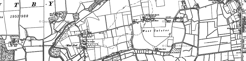 Old map of Filby Heath in 1904