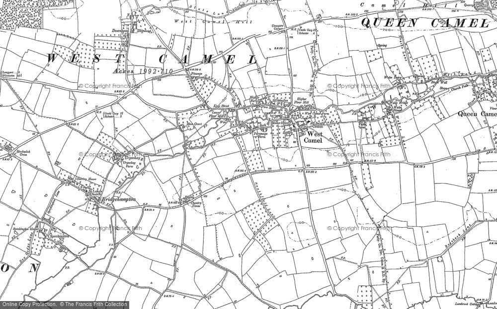 Old Map of Historic Map covering Eyewell in 1885