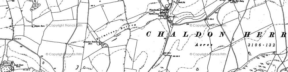 Old map of West Chaldon in 1886