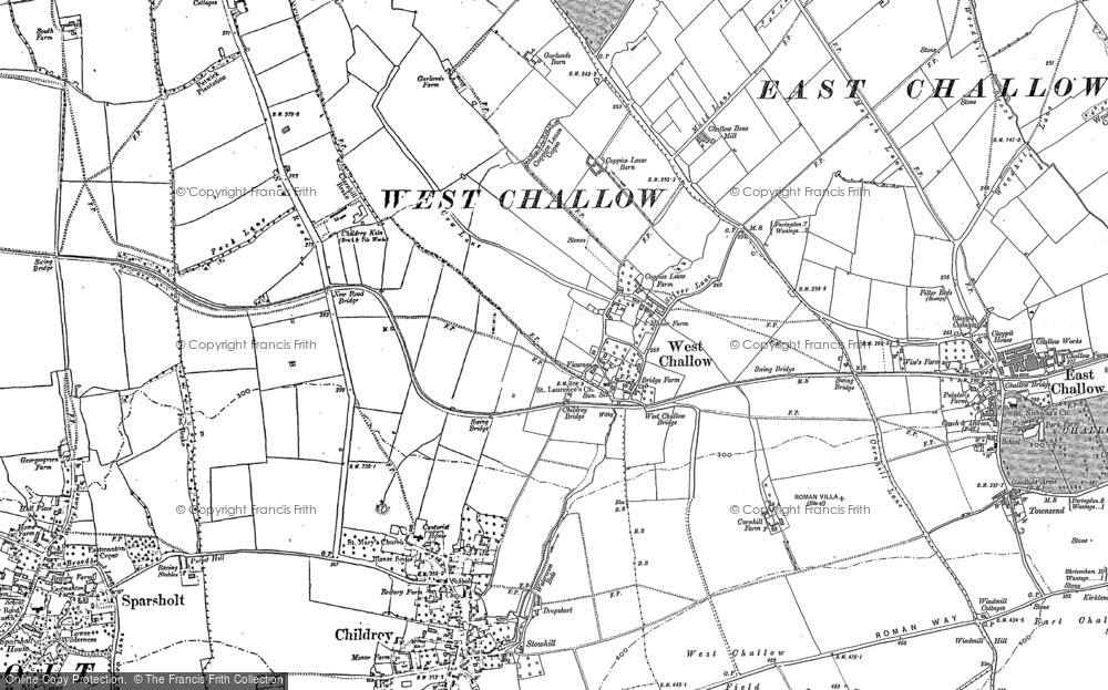Old Map of West Challow, 1898 in 1898