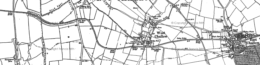 Old map of West Challow in 1898