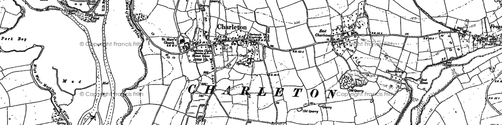 Old map of West Charleton in 1905