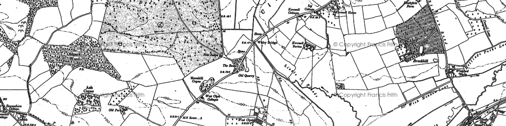 Old map of West Clyst in 1886