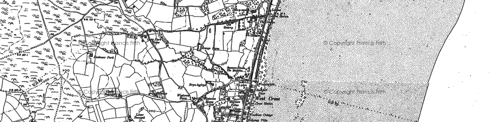 Old map of West Cross in 1896