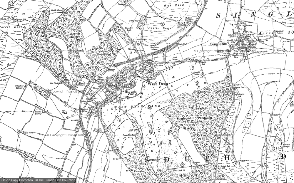Old Map of West Dean, 1896 in 1896