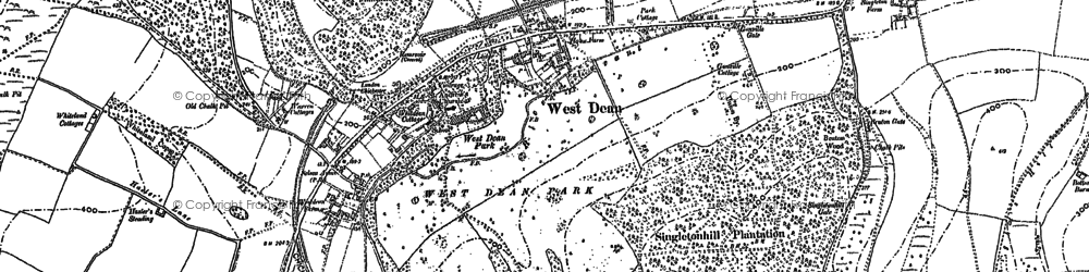 Old map of West Dean in 1896