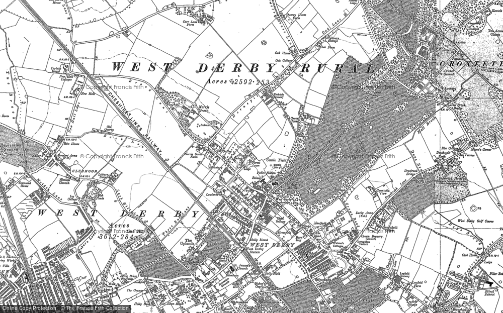 Old Map of West Derby, 1891 - 1906 in 1891