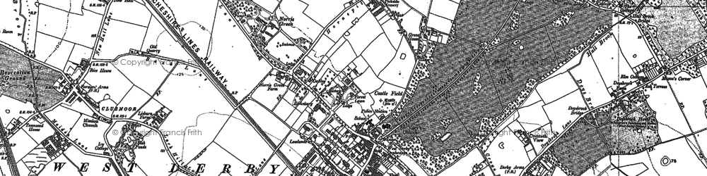 Old map of West Derby in 1891