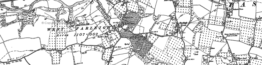 Old map of West Farleigh in 1895
